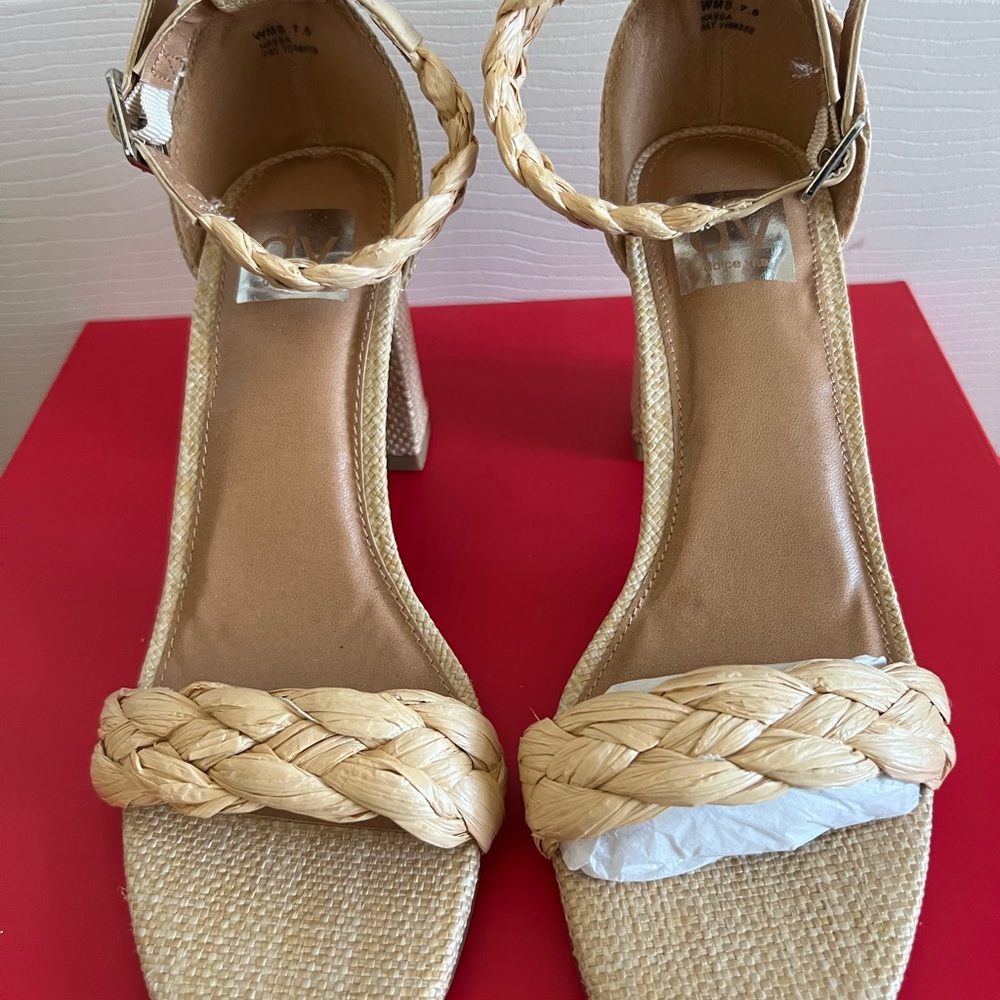 Dolce Vita Straw stack heels